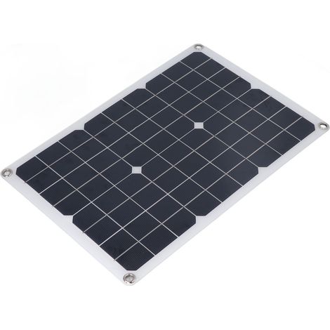 Panneau Solaire Flexible 20W Imperméable Chargeur Batterie Kit Étanche pour Extérieur (1/5)