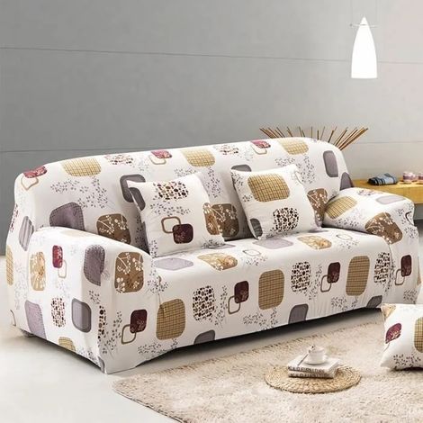 Housse de Canapé Extensible – Tissu Élastique Moderne, Pour Canapé 3 Places, Modèle 2, 190–230 cm multicolore HOUSSE DE CANAPE (1/4)