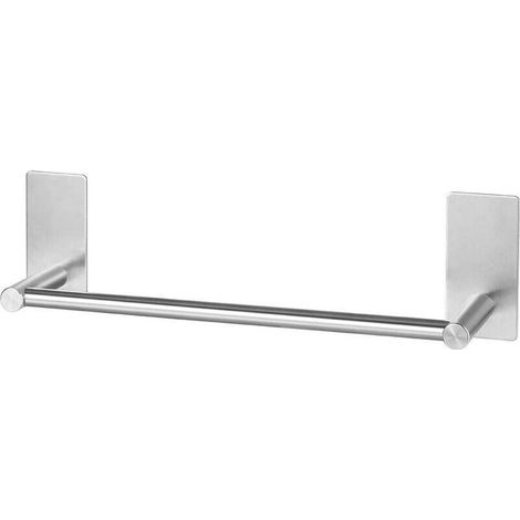 Porte-Serviettes sans perçage Auto-adhésif en Acier Inoxydable 304 Support Mural pour Serviette de Salle de Bain 30 cm (1/5)