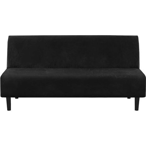 Funda elástica de terciopelo para futón sin reposabrazos, para sofá cama plegable, lavable. (1/5)