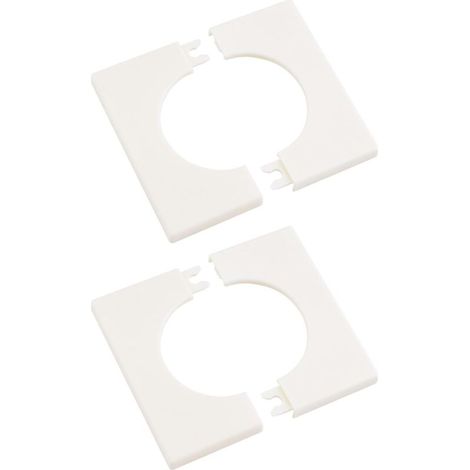 Couvertures de paroi de tuyau, 2Pcs 50mm diamètre ABS plastiques carrés plaques d’écusson auto-adhésives couvertures de plaque de tuyau pour la décoration (1/5)