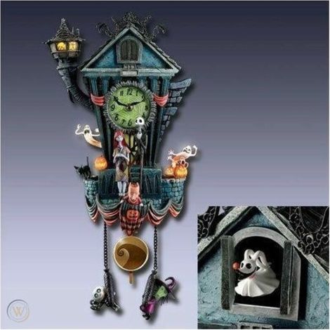 Basetbl – Reloj de pared Cuco de Halloween – Decoración de pared de resina – Detalles pintados a mano – Ambiente festivo y espeluznante (1/3)