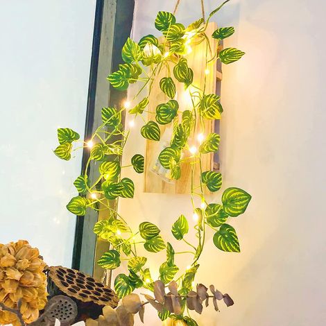 Guirlande Lumineuse Solaire Extérieure 100 LED 10m, Guirlande Fée Étanche en Forme de Feuilles de Pastèque pour Décoration Jardin, Balcon, Arbre, Terrasse