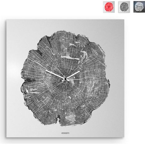 Orologio da parete quadrato design moderno minimal Tree of Life - Grigio (1/5)