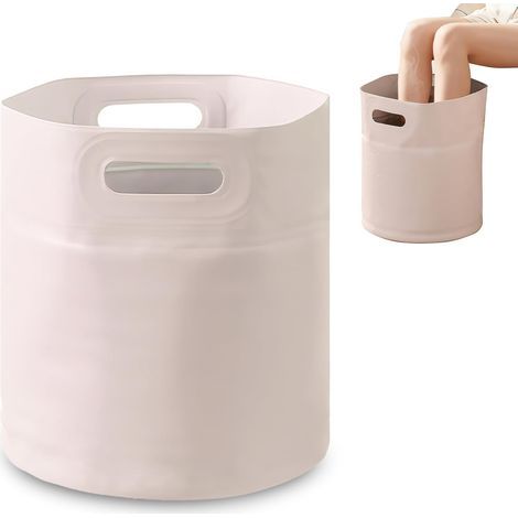 Grande baignoire pour les pieds - Bassin de pédicure robuste avec poignées intégrées, seau spacieux pour couvrir les mollets, idéal pour la maison, le spa et la détente (rose) (1/3)