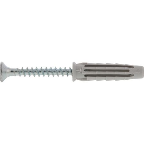 Cheville nylon universelle pour matériaux pleins et creux 6x30mm avec vis boîte de 100 - SPIT - 565647