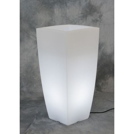 VASO HOME LIGHT QUADRO 33X33X70 CM GHIACCIO BIA- 1,0 pz