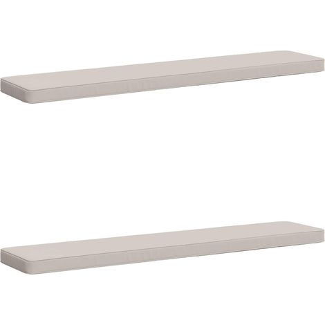 2-teilige Bankkissen VUGHT 2 stk. 100 % Polyester Weiß vidaXL