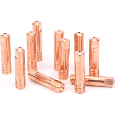 MIG Welding Tips, 60 Pieces MIG Welding Tips Copper Conductive Nozzle for Welding Accessories 15AK X 0.9, 60 Pieces MIG Welding Tips, Nozzles. (1/4)