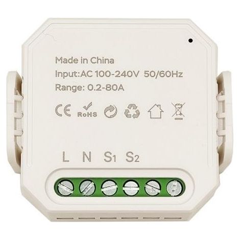 Contatore energia Tuya Wi-Fi 100-240V montaggio guida DIN