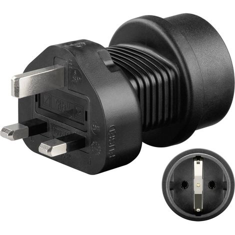 goobay Adaptateur Type G (UK) - Schuko CEE 7/4, A max (95307)
