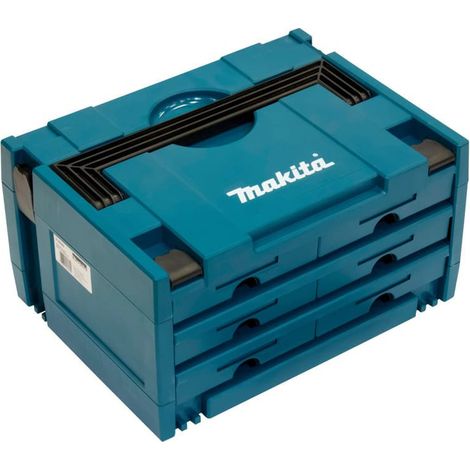 Makita – Coffret de transport 6 tiroirs pour outils – Dimensions 395 x 295 x 215 mm – Poignée ergonomique – P84333