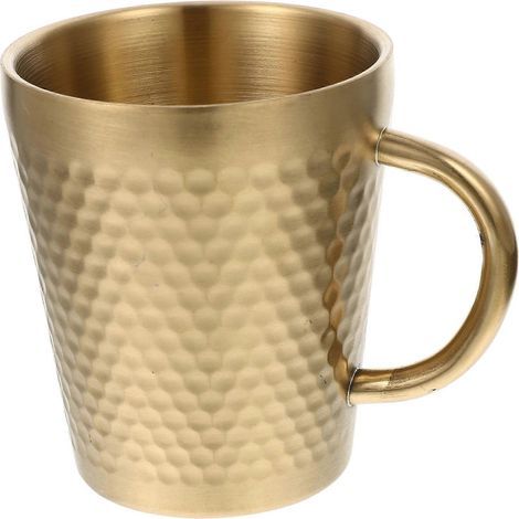 Tasse à café multifonctionnelle, tasse à boire résistante aux chocs (300 ml)-9.50X8.00X6.00CM-Golden (1/3)