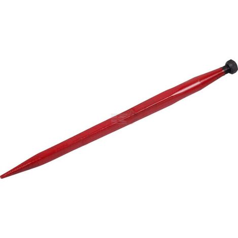 Dente caricatore diritto sezione quadrata 45x820 mm punta appuntita con dado M28x1,5 mm rosso Battista Porteri BATTISTA PORTERI
