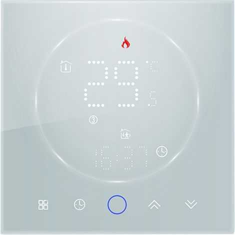Smart thermostat, fully touch-sensitive, digitally programmable 3A, LED display, 5+1+1 programming function (1/5)