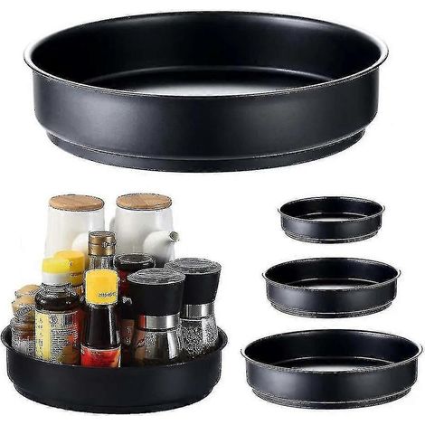 Plateau rotatif à 360° pour la cuisine, boîte de rangement, pot à épices, pot à snacks