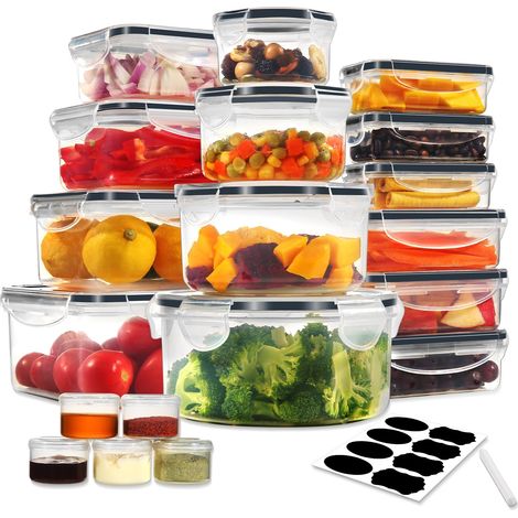 Contenitori alimentari YASHE 38 pezzi, 19 contenitori, 9,66 L (1/5)
