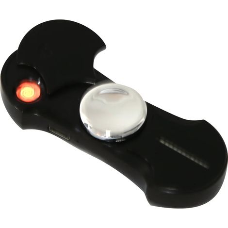 Briquet USB tendance pour barbecue en extérieur, jouet rotatif, cadeau pour homme, noir (1/4)