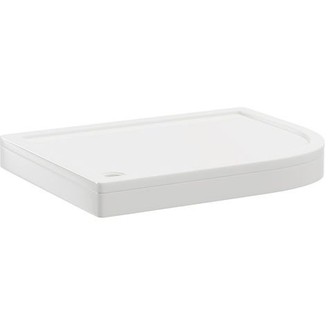Pearlstone 1200mm x 900mm x 40mm Right Hand Offset Quadrant Shower Tray and Plinth (1/5)