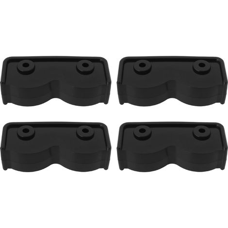 Lot de 4 raccords rectangulaires à 2 voies pour tonnelle, tente, parasol, mobilier d'extérieur, noir (1/5)