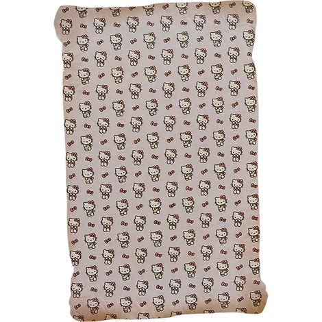 Hello Kitty Spannbettlaken aus Baumwolljersey, 90 x 200 cm, Rosa (1/2)