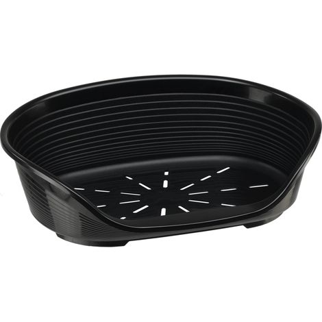 cuccia da interno per cani e gatti "siesta deluxe 6" nero, 70,5x52x23,5 cm - ferplast (1/4)