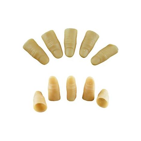 Lot de 10 doigts factices en plastique pour Halloween, accessoires réalistes et effrayants pour décorer une maison hantée. (1/3)