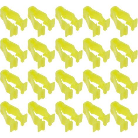 Lot de 30 clips de moulure d'arche de roue de voiture 90601SMG003 en plastique jaune compatible avec Civic/CRV/HRV (1/5)