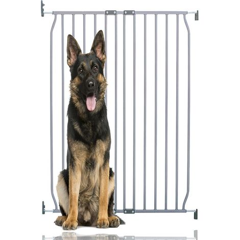 Bettacare Extra Tall Eco Screw Fit Pet Gate, Grey, 80cm - 90cm, Extra Tall Gate 100cm in Height, Screw Fitted Dog Gate