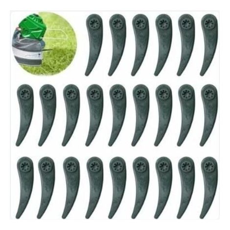 Lot de 24 lames de rechange pour tondeuse Bosch Durablade Art 23-18 LI Art 26-18 LI, vert ZY (1/2)