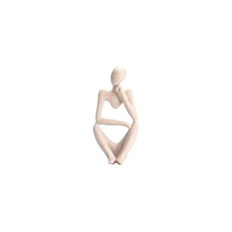 Statuetta in resina raffigurante un pensatore, scultura decorativa astratta - Crezuo