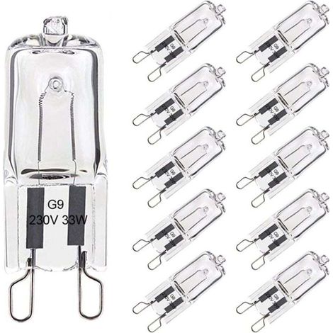 YMYNY Lot de 10 Ampoule G9 33W Blanc Chaud, Halogène G9 Pour Four Tolérance de 300°C, G9 Ampoules Capsule Filament 420LM 230V (1/4)