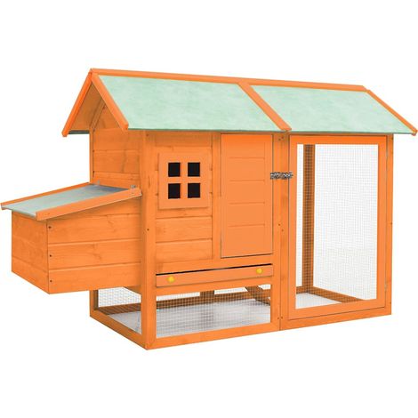Poulailler Bois de pin massif et sapin 170x81x110 cm (1/5)