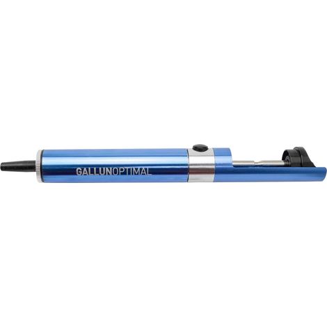 Pompe à dessouder avec boîtier en métal bleu avec pointe en téflon ESD et haute puissance d'aspiration (1/5)