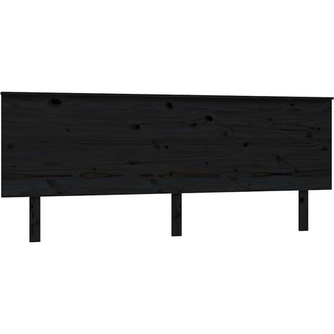 Maison Exclusive - Cabecero de cama madera maciza de pino negro 2 (1/5)