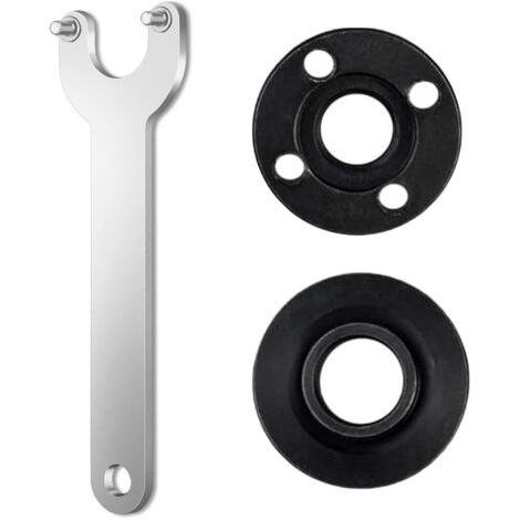 Lot de 3 clé pour meuleuse 125 mm clé meuleuse avec bride de meuleuse d'angle,clé à meuleuse clé pour disqueuse cle meuleuse universelle Compatible avec les meuleuses d'angle de 125 mm (1/5)
