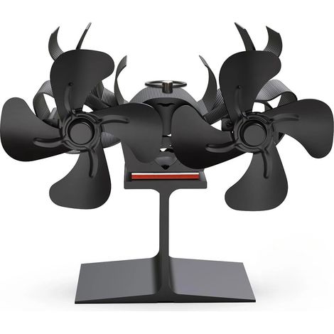 Ventilateur de cheminée à 8 pales alimenté par la chaleur, silencieux, sûr, efficace, pour poêle à bois, répartition efficace de la chaleur (1/4)