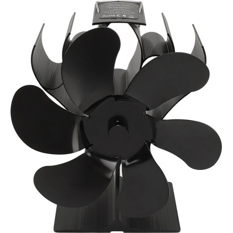 Ventilateur de poêle 6 pales, ventilateur de cheminée thermique, circulation rapide de chaleur silencieuse, résistant à la chaleur, pour insert à bois, usage domestique (1/5)