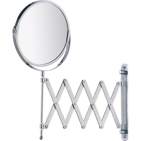 Miroir cosmétique Mural à Bras télescopique orientable Chromé (1/5)