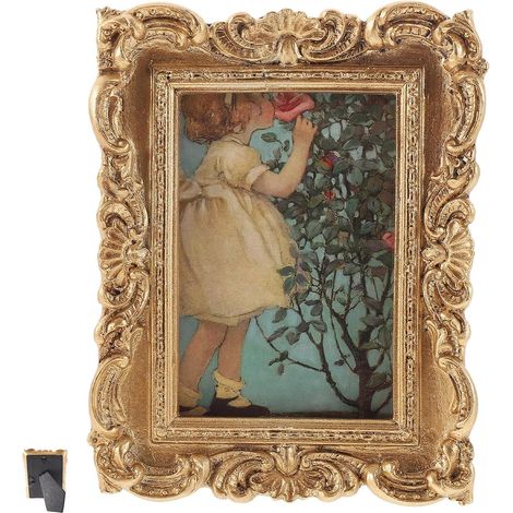 Style Gold Resin Small Tabletop Photo Frame for Wedding