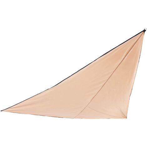 Voile d'ombrage triangulaire anti-UV, respirante et imperméable pour terrasses, piscines, cours et abris de voiture (kaki) (1/5)