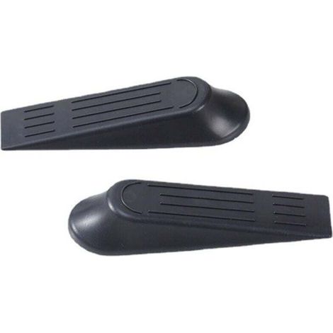 10 Pcs Cale de Porte Sol, Arrêts de Portes Sol Antidérapante Bloque Porte Sol Plastique (Noir) (1/4)