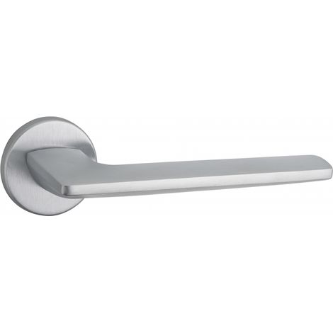THIRARD - Paire de béquilles Boston pour porte, carré 7mm, chromé satiné - THIRARD