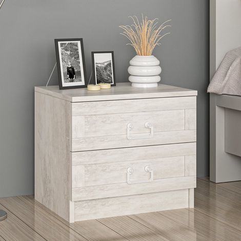 Nachttisch Bare White Melamin 54x40x47 cm (1/5)