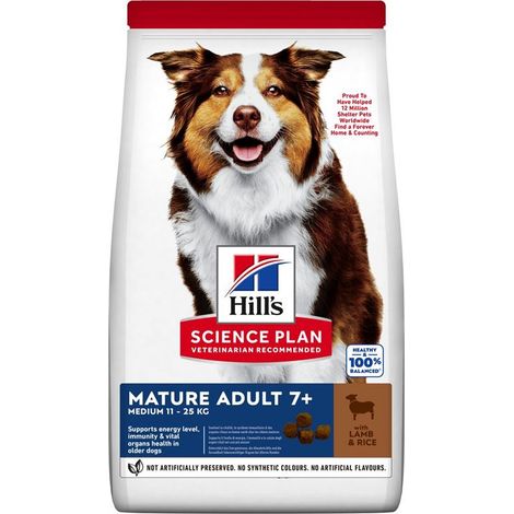 Hills Dog Science Plan Mature Adult 7+ Medium con Agnello e Riso - Sacco 12 Kg - (1/2)