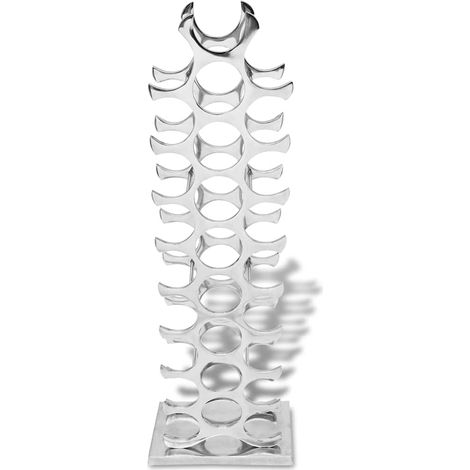 Maison Exclusive - Portavini in Alluminio Argento 27 Bottiglie (1/4)