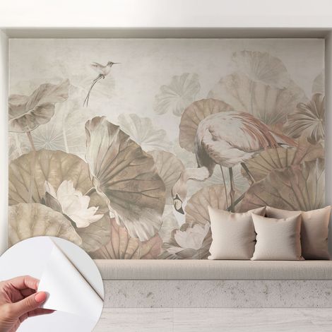 Papier peint adhésif décoratif pour salon chambre et cuisine Facile à poser avec colle Nature élégante 208x146 cm (1/5)