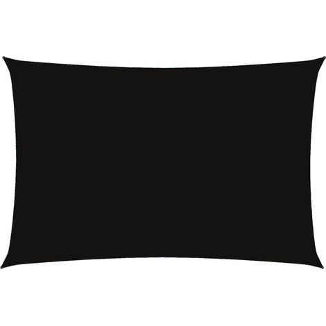 Voile d'ombrage  Voile de parasol tissu oxford rectangulaire 2x4 m noir