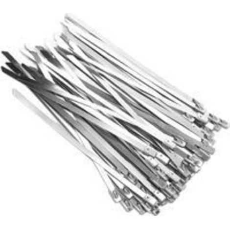Collare e clip, acciaio inox 50 pezzi Ampia applicazione di maglie individuali per cerniera Serratura a chiave per edilizia (Tipo A) 4,6x300mm (1/4)