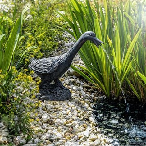 Figurine de gargouille oie jardin deau décoration figurine de bassin esotec 100732